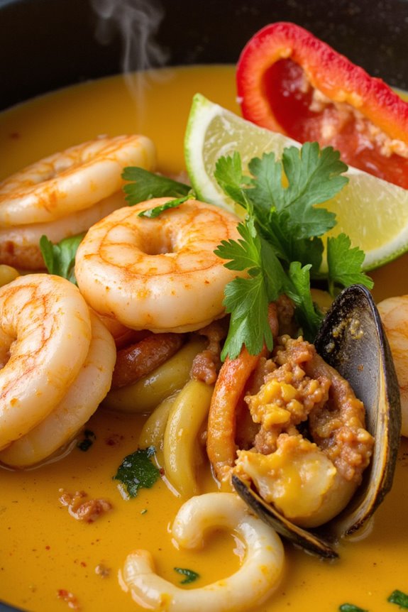 seafood dish with coconut