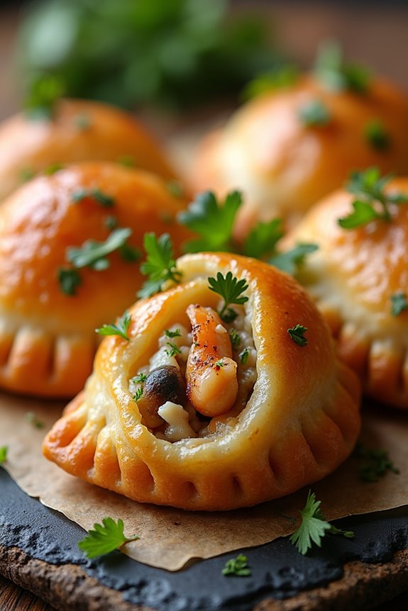 seafood filled chilean pastries