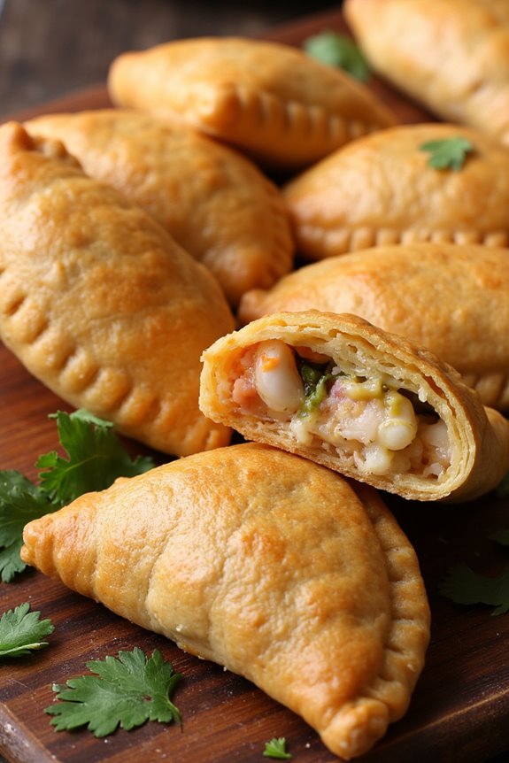 seafood filled spicy empanadas