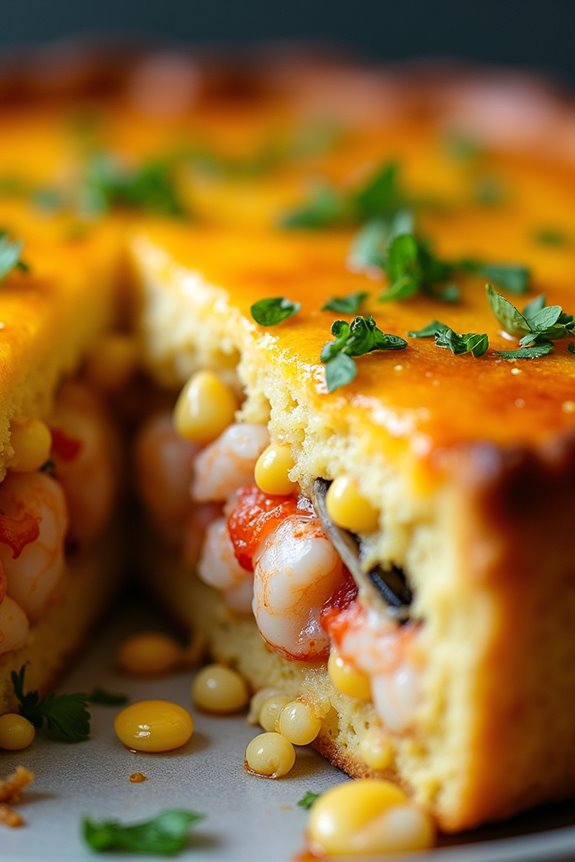 seafood filled sweet corn delight