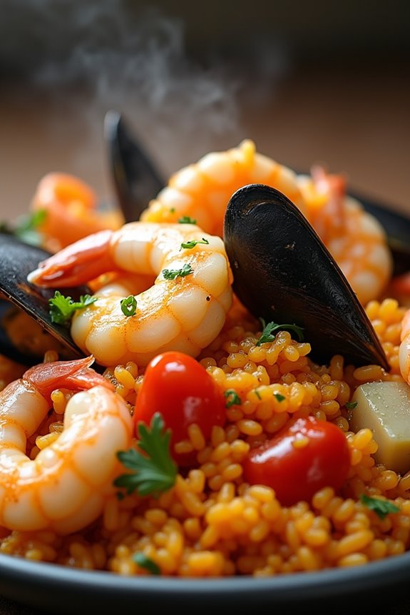 seafood rice delightfully prepared