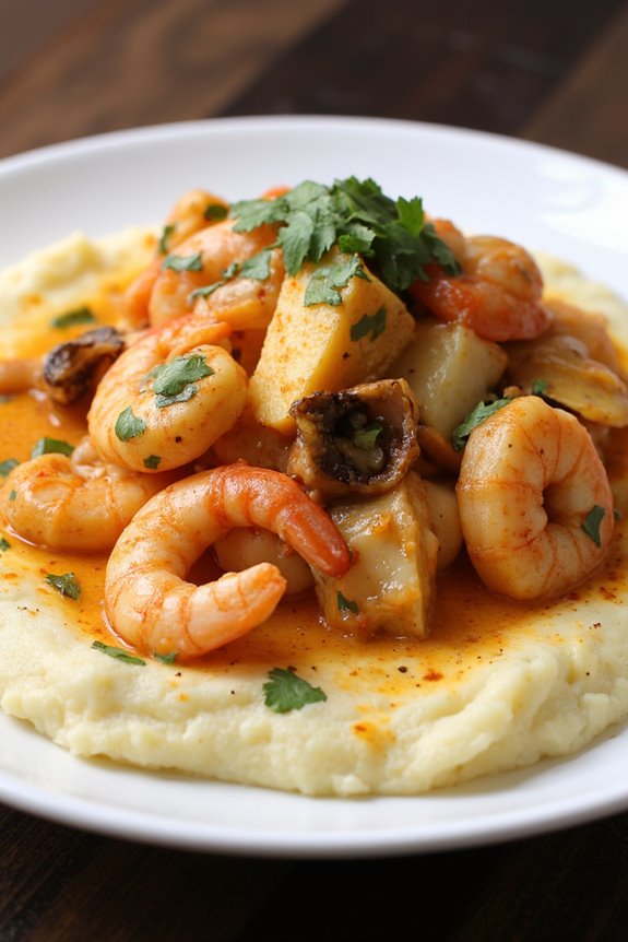 seafood twist on carapulcra