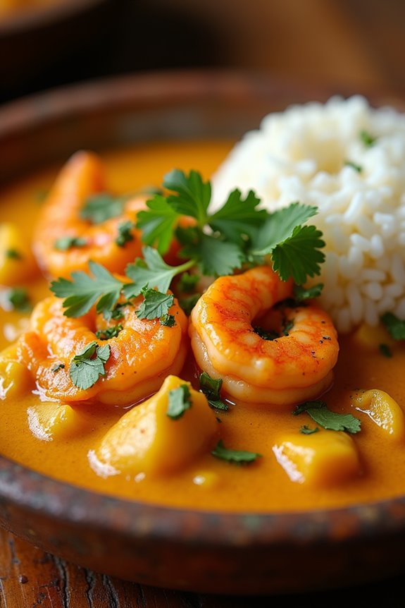 shrimp and bread pudding