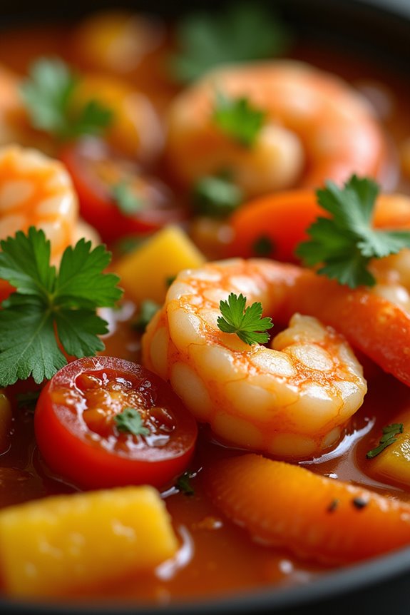 shrimp and plantain comfort stew