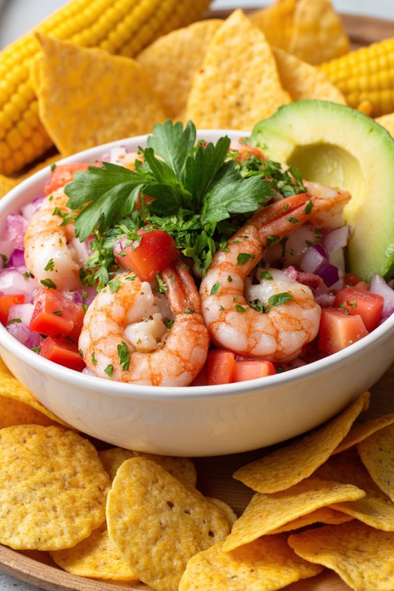 shrimp ceviche with freshness