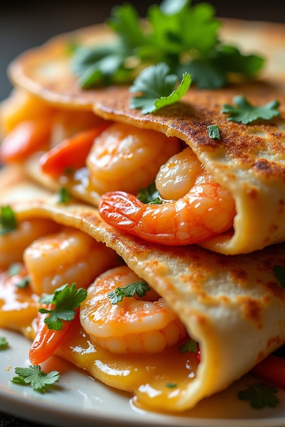 shrimp quesadillas with cheese