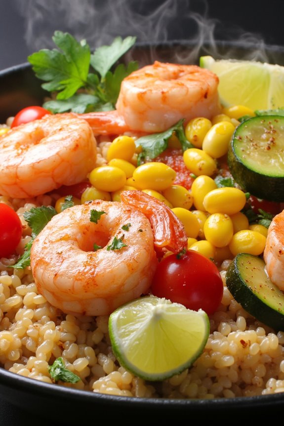 shrimp quinoa healthy customizable