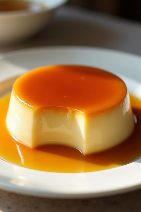 silky caramel custard dessert