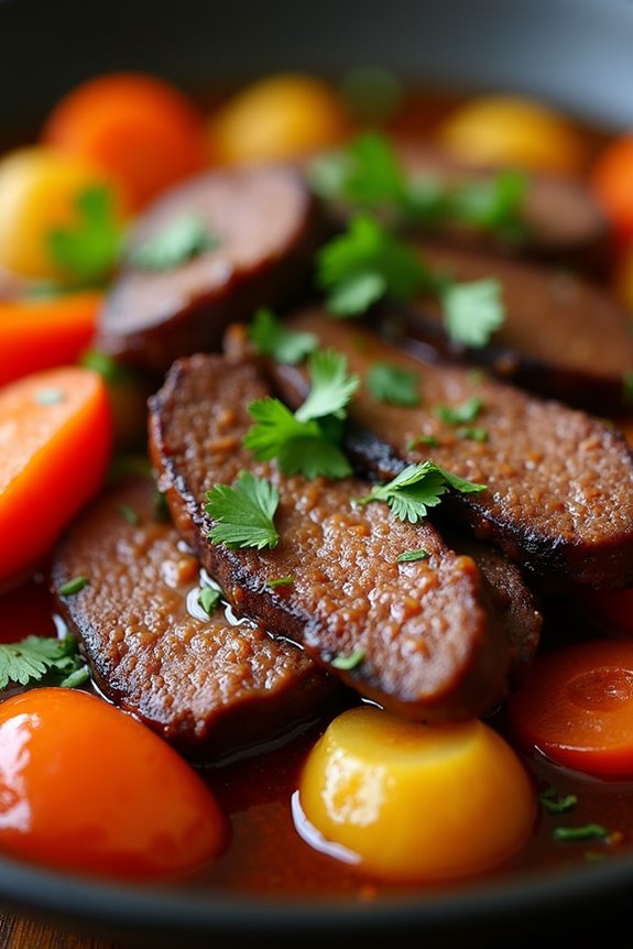 slow cooked beef with beer