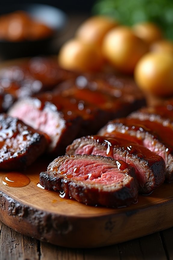 smoky bbq marinated skirt steak