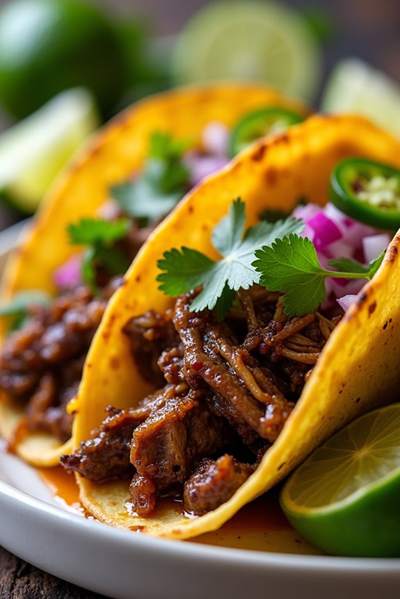 smoky braised oxtail tacos