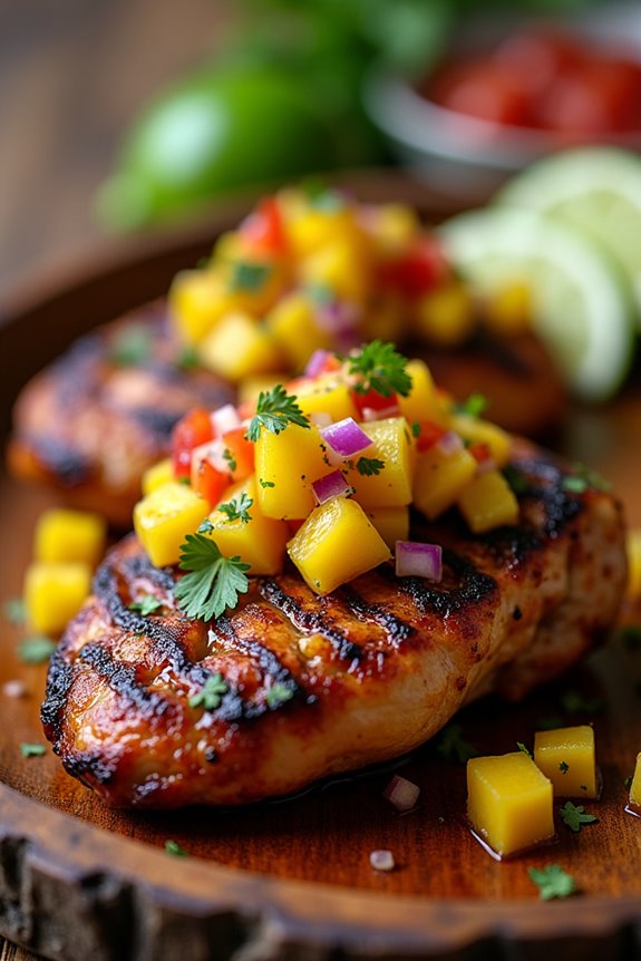 smoky chicken fruity salsa