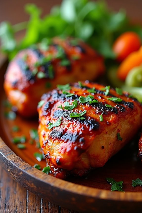 smoky grilled chicken thighs