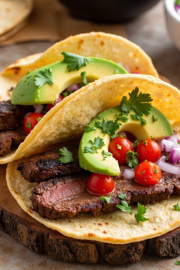 smoky grilled steak tacos
