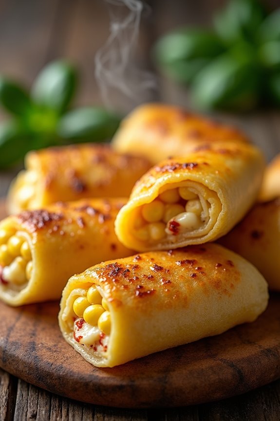 smoky savory corn parcels