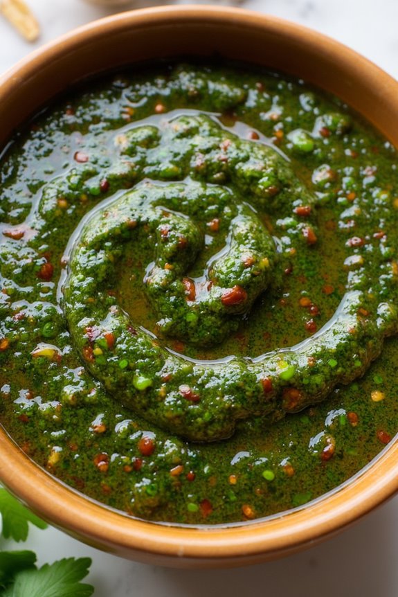 smoky zesty chimichurri sauce