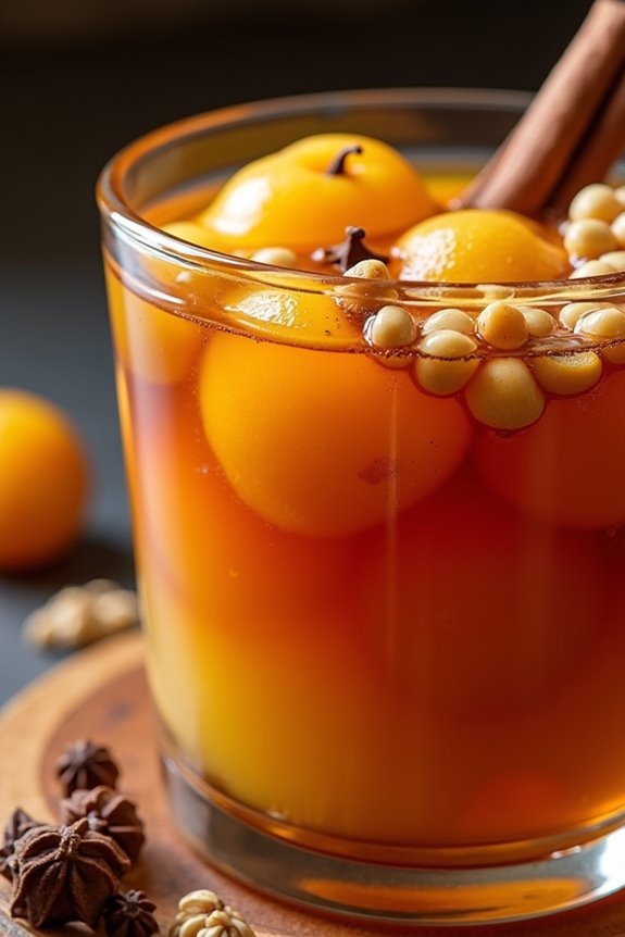 spiced sweet peach drink