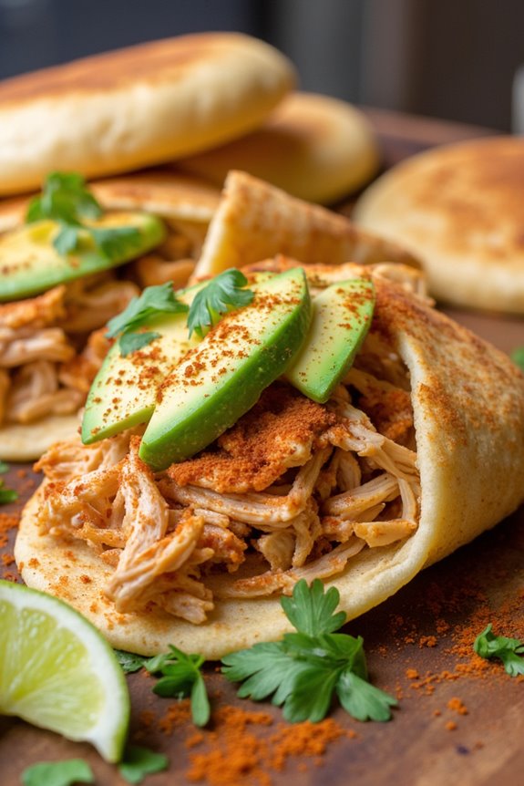 spicy chicken arepas recipe