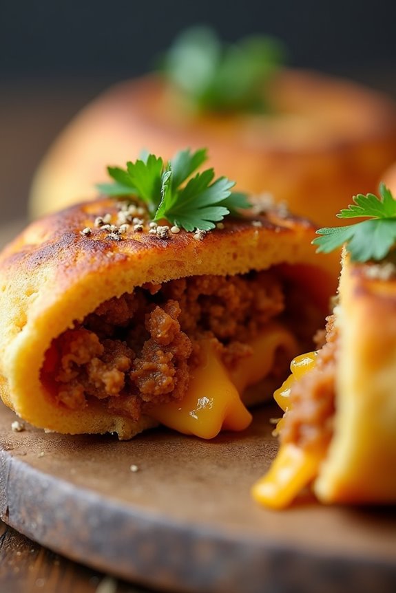 spicy chorizo cheese arepas