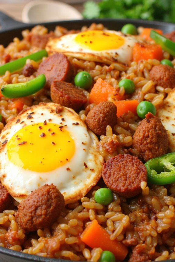 spicy chorizo fried rice