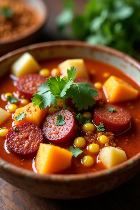 spicy chorizo vegetable stew