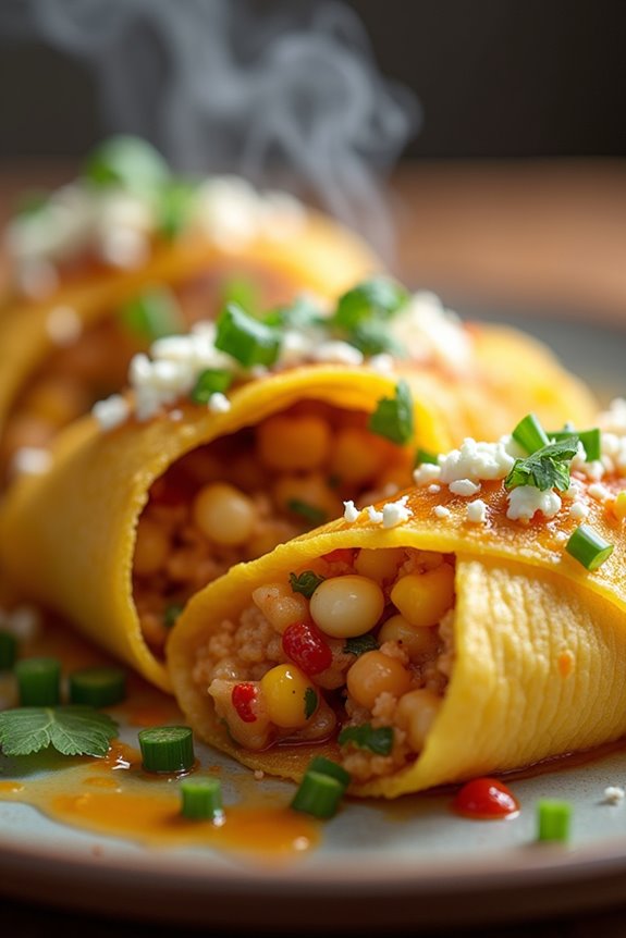 spicy corn and cheese humitas