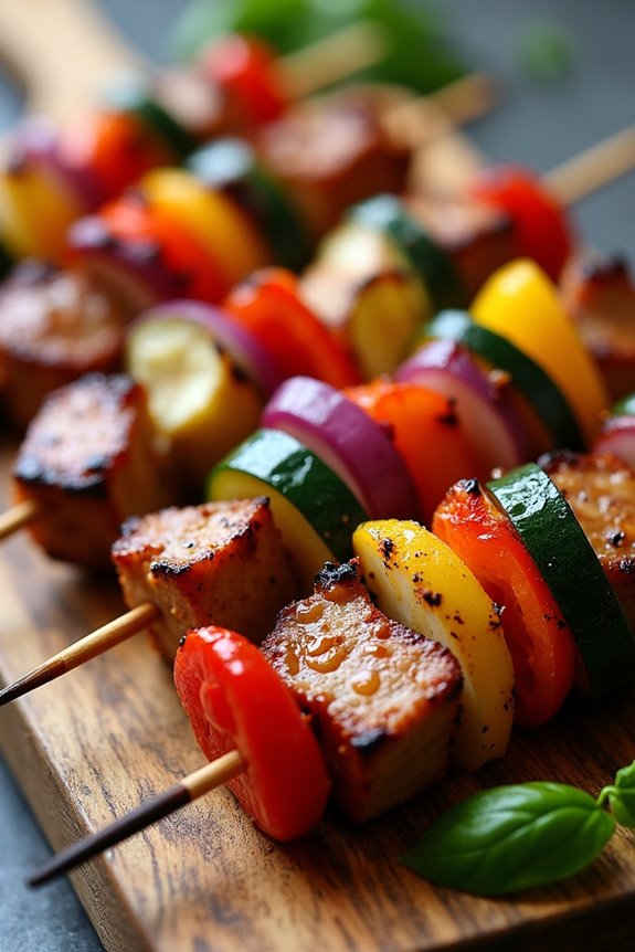 spicy marinated pork skewers