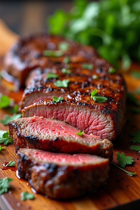 spicy marinated skirt steak