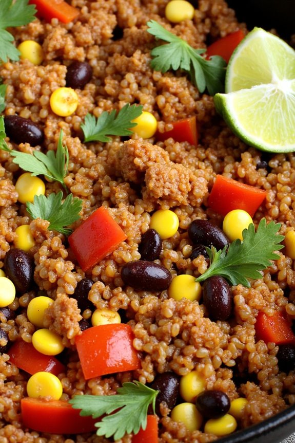 spicy nutritious quinoa skillet