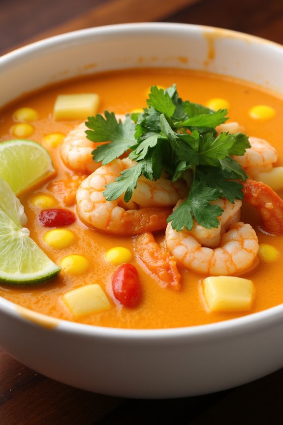 spicy peruvian shrimp chowder