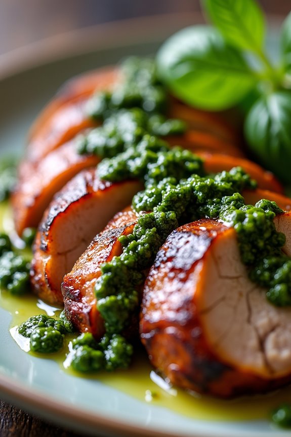 spicy pork with chimichurri