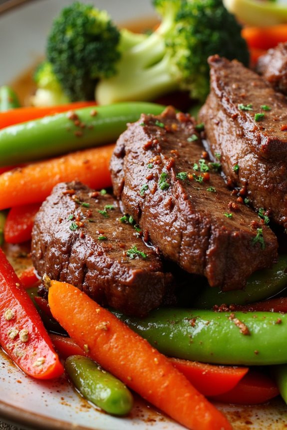 spicy protein packed lamb stir fry