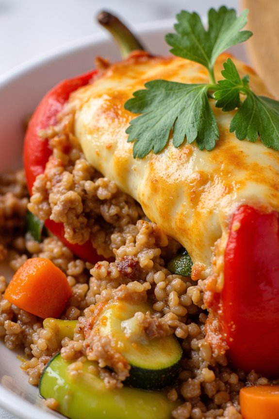 spicy stuffed peppers dish