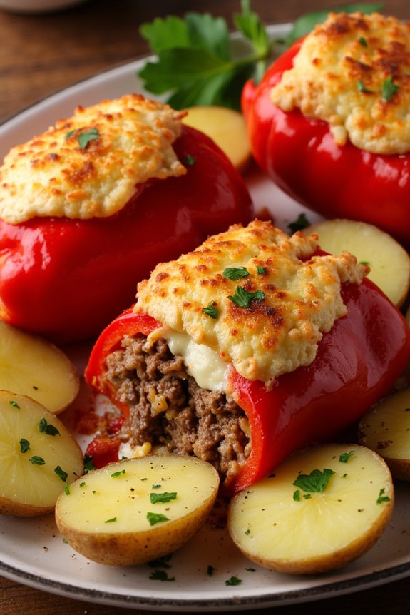 spicy stuffed peppers dish