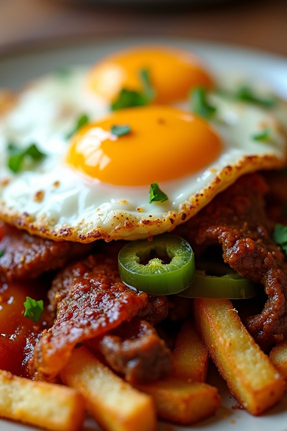 spicy twist on chorrillana