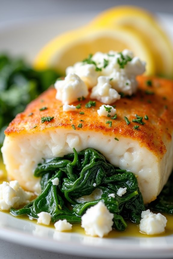 stuffed chilean sea bass
