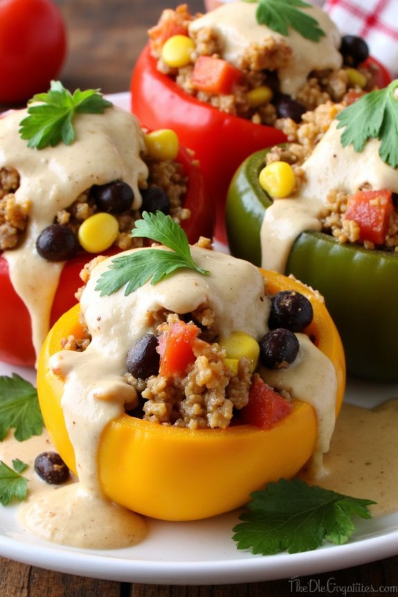 stuffed peppers with ocopa sauce