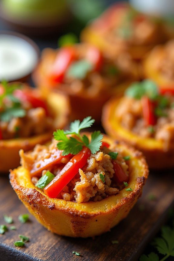 stuffed plantain cups recipe