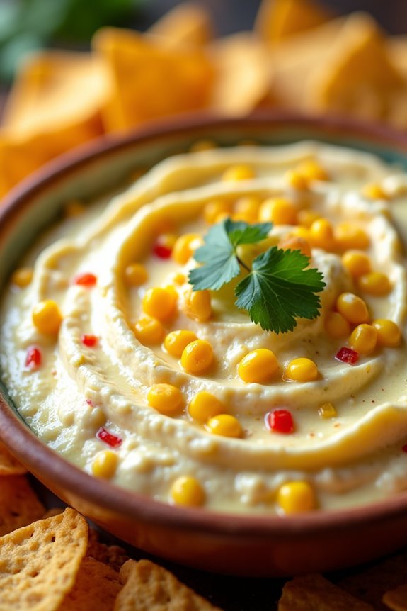 summer inspired creamy corn dip
