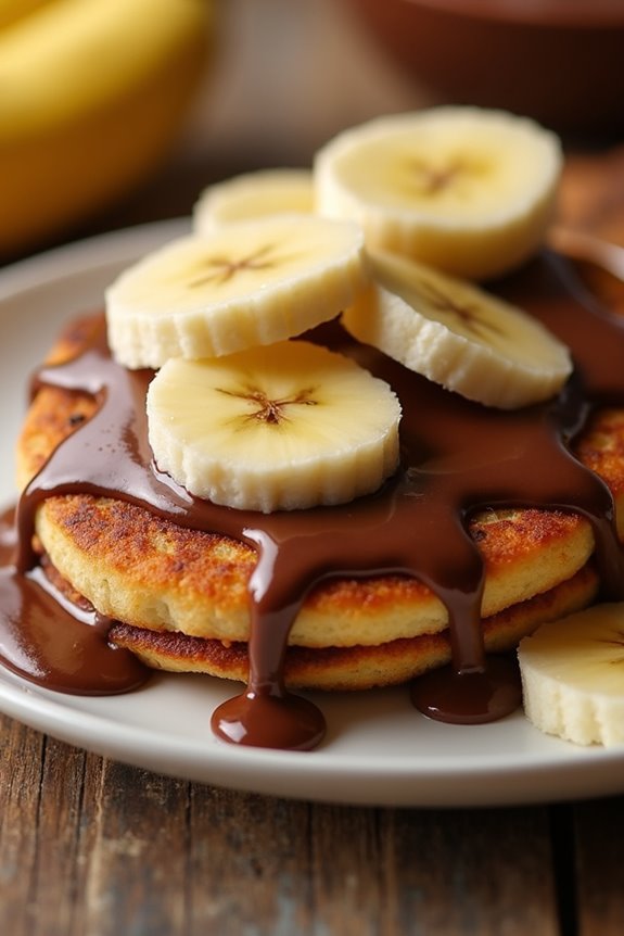 sweet banana nutella arepas