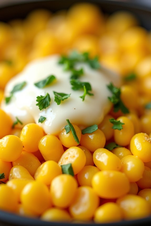 sweet corn and cheese