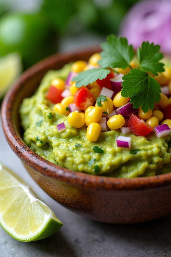 sweet corn avocado dip