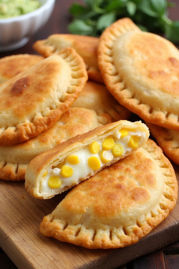 sweet corn cheese empanadas
