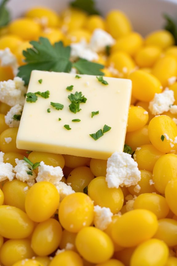 sweet corn with cheese