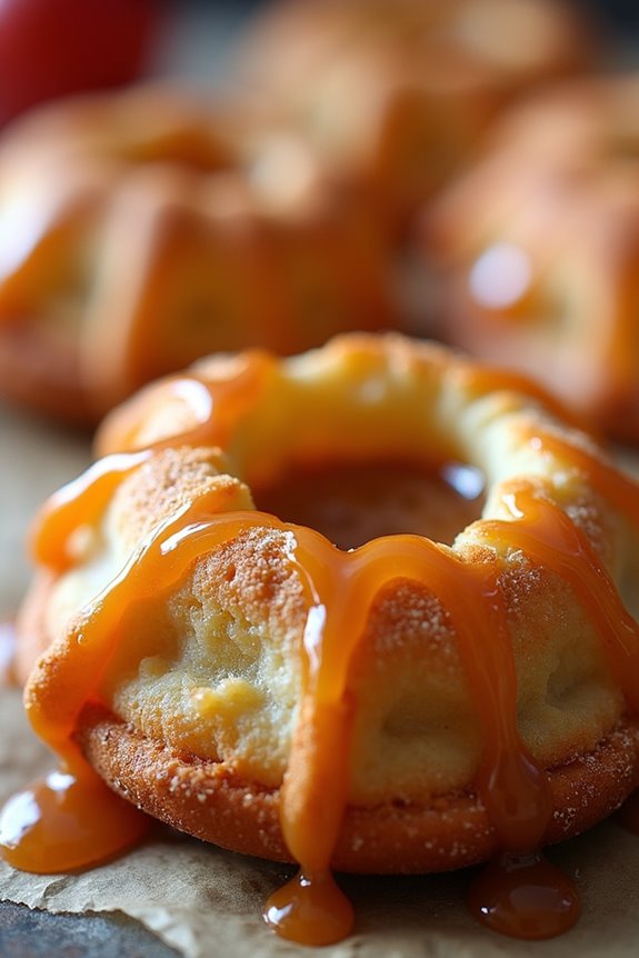 sweet crispy caramel apple pastries