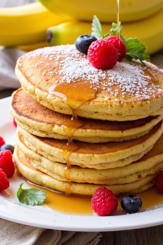 sweet gluten free plantain pancakes