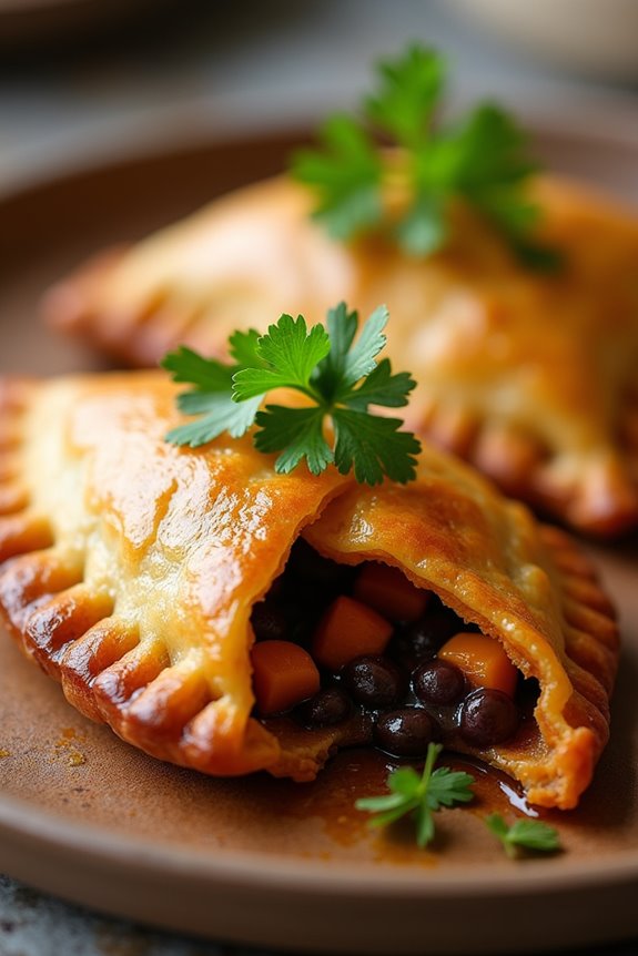sweet potato black bean pastel