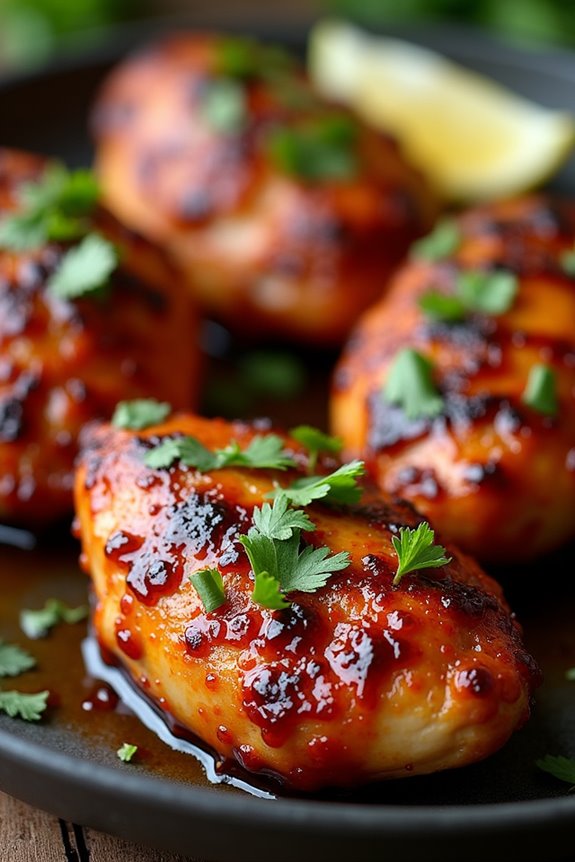 sweet spicy glazed chicken