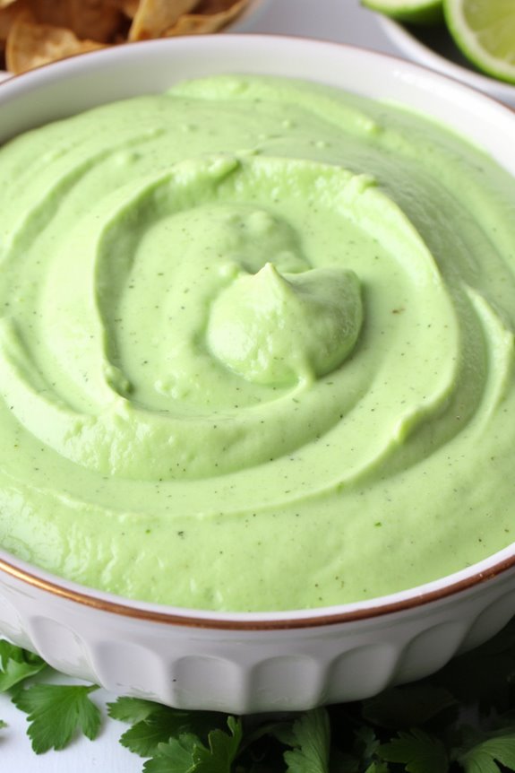 tangy creamy green sauce