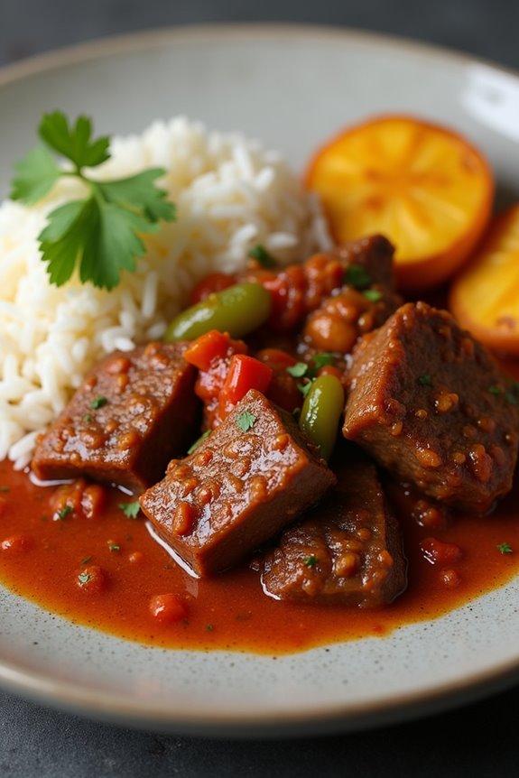 tender beef in sauce